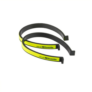 Ikzilight Broekklemmen kunststof zwart/geel met reflectie, per 2 - AE-trading