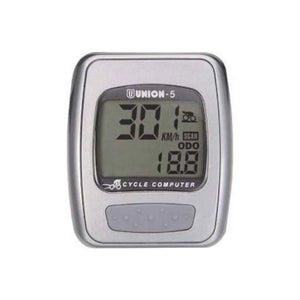 Union fietscomputer 5 functie, bekabeld. functies: Huidige snelheid, ritafstand, kilometerteller, 12-uursklok, SCAN - AE-trading
