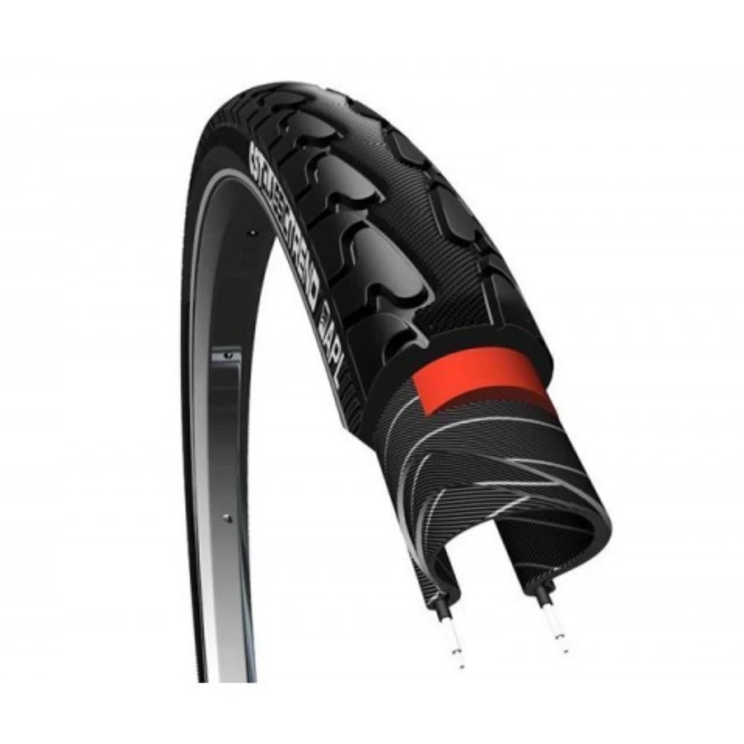 Buitenband: CST Classic Trend (1mm anti-lek) Kleur: zwart met reflectie Maat: 28x1.50 ETRTO 40-622 - AE-trading
