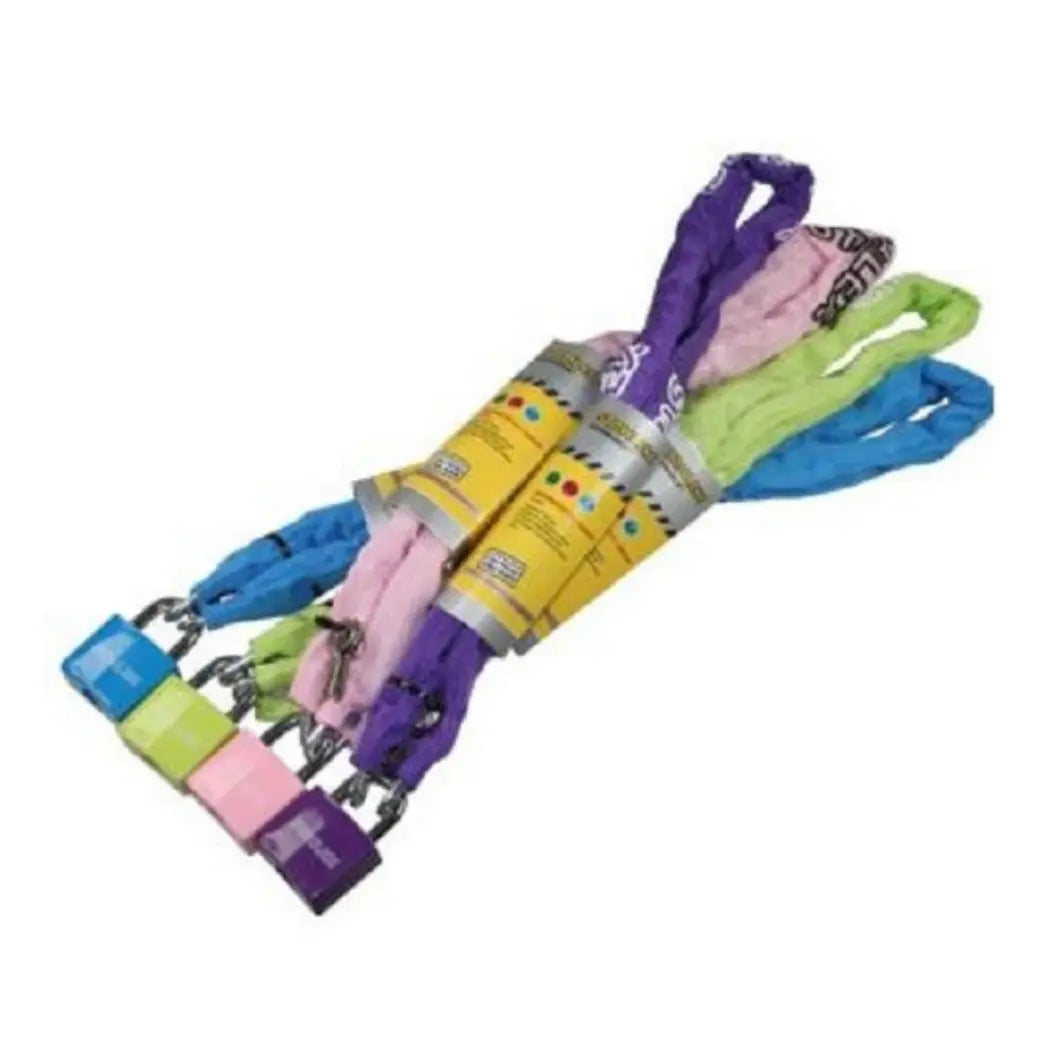 Ketting met hangslot 5x1000 assorti kleur - AE-trading