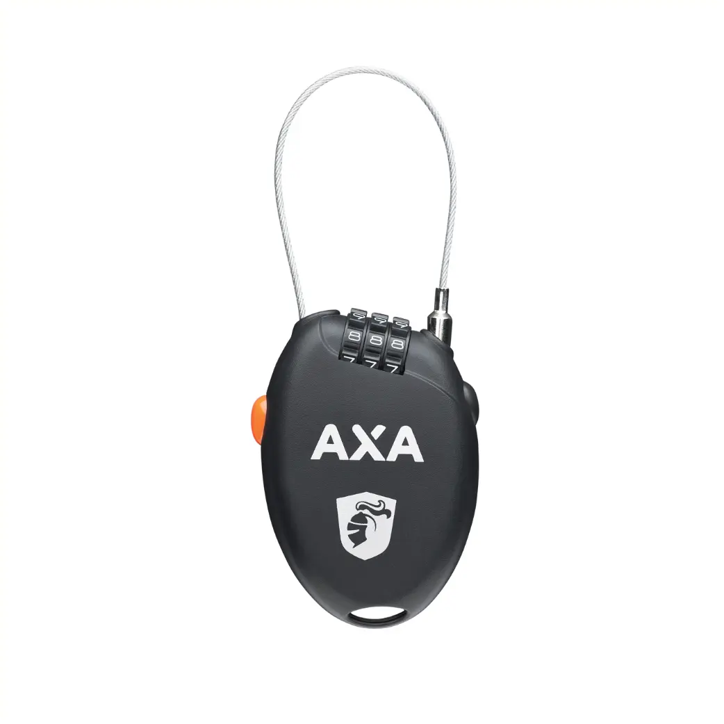 Axa roll. Cijferslot met oprolbare staalkabel van 75cm. (hangverpakking). Beveiligingsniveau 1 - AE-trading