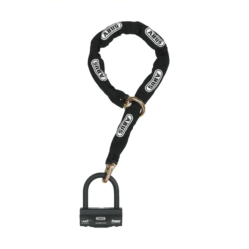 Abus kettingslot combi 58/140HBIII100 zwart 12KS120 Zwart, 120cm lengte 12mm schakels. ART****. Security level 19 - AE-trading