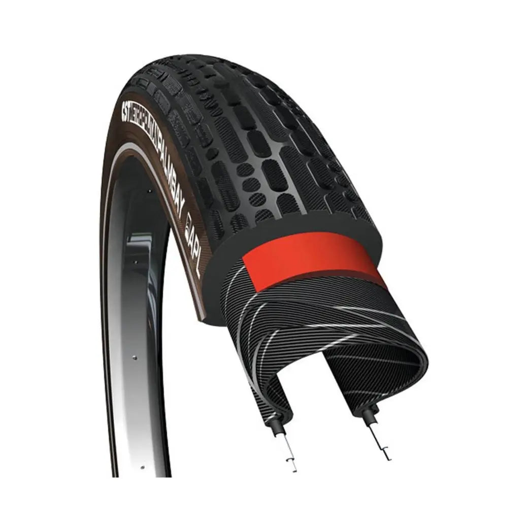 Buitenband: CST Palmbay (1mm anti-lek) protection level 1 Kleur:Zwart/bruin met reflectie Maat: 28x2.0, 700x48C ETRTO 50-622 - AE-trading