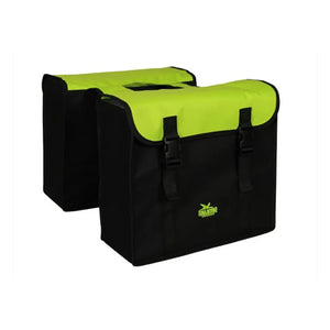 Greenlands dubbele tas, zwart-groen. afmeting 38x34x13cm. totaalinhoud 35L - AE-trading