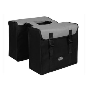 Greenlands dubbele tas, zwart-grijs. afmeting 38x34x13cm. totaalinhoud 35L - AE-trading