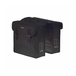 Basil Mara Tas dubbel, zwart. afmeting 35x39x9cm totaal inhoud 26L - AE-trading