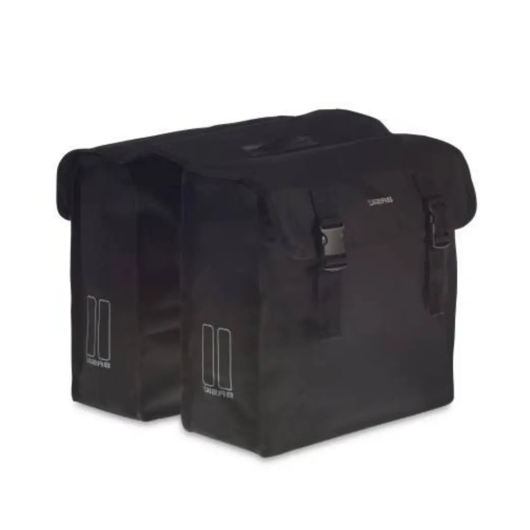 Basil Mara XL Tas dubbel, zwart. afmeting 35x39x12cm totaal inhoud 32L - AE-trading