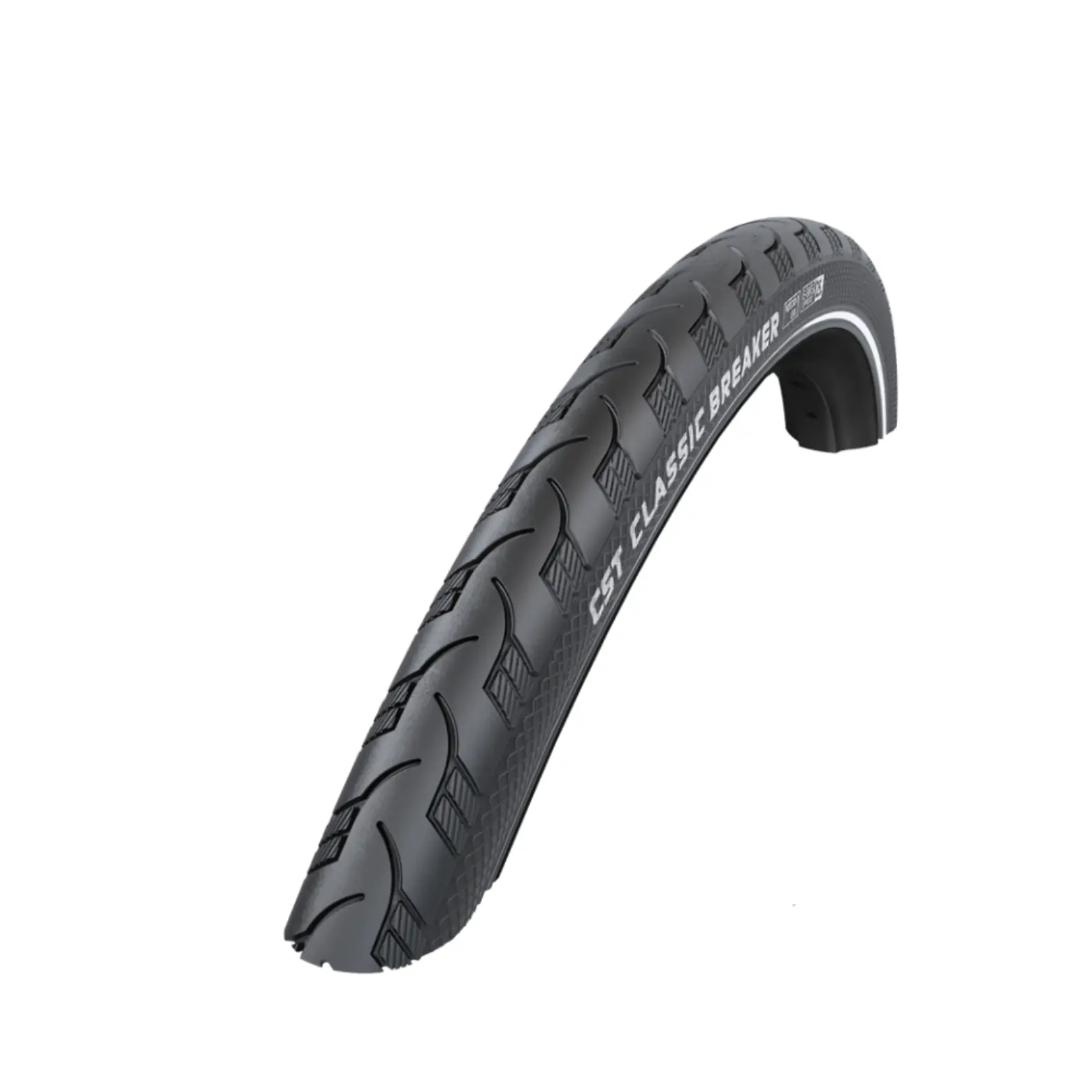 Buitenband: CST Classic breaker (1mm anti-lek) Kleur: zwart met reflectie Maat: 28x1 1/8, 700x28C ETRTO 28-622 - AE-trading