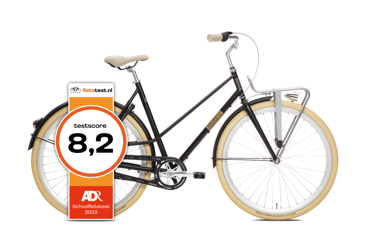 BSP Gaev Damesfiets Onyx Zwart L Met Stalen Frame En Retro Design - AE-trading