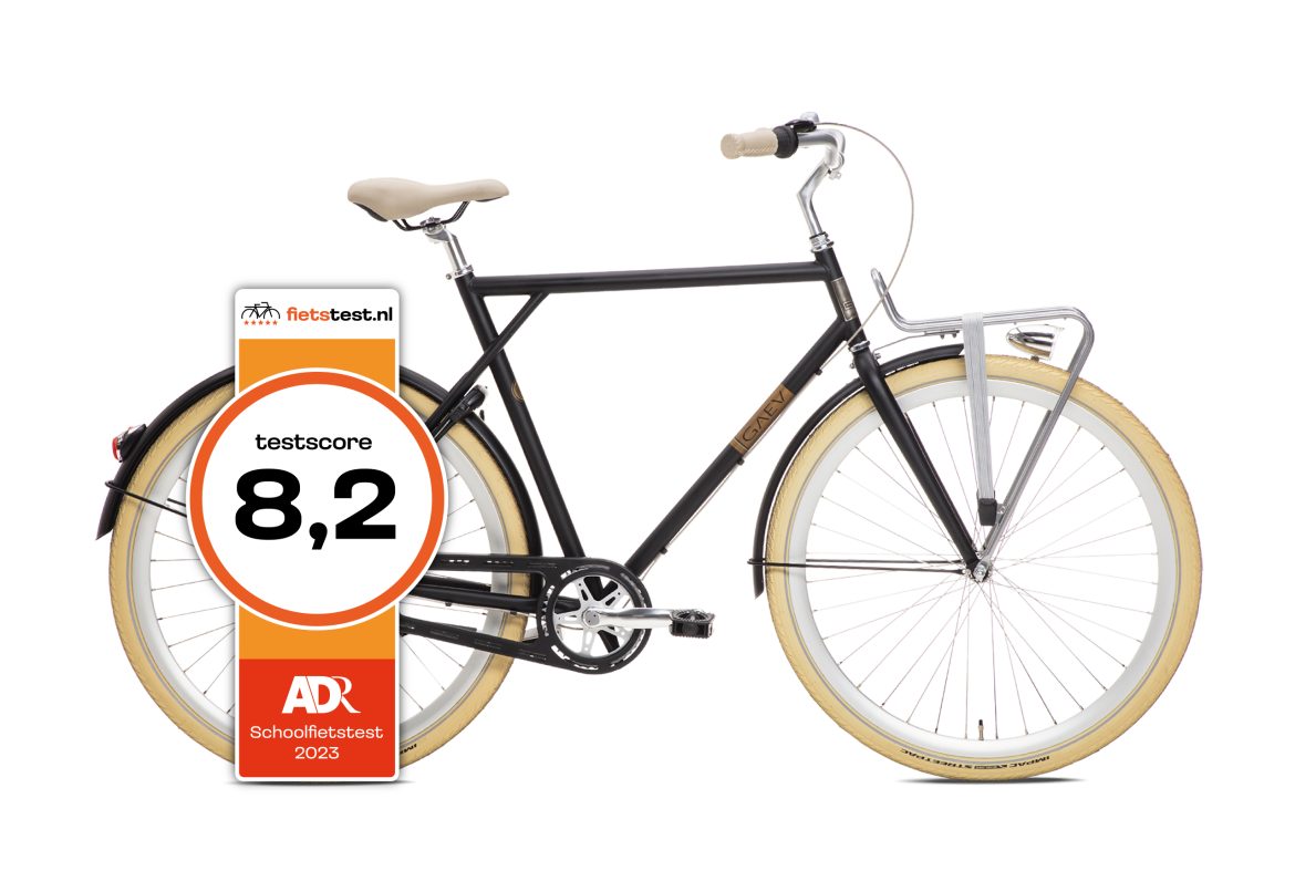 BSP Gaev Herenfiets Onyx Zwart XL Stalen Frame Retro Design - AE-trading