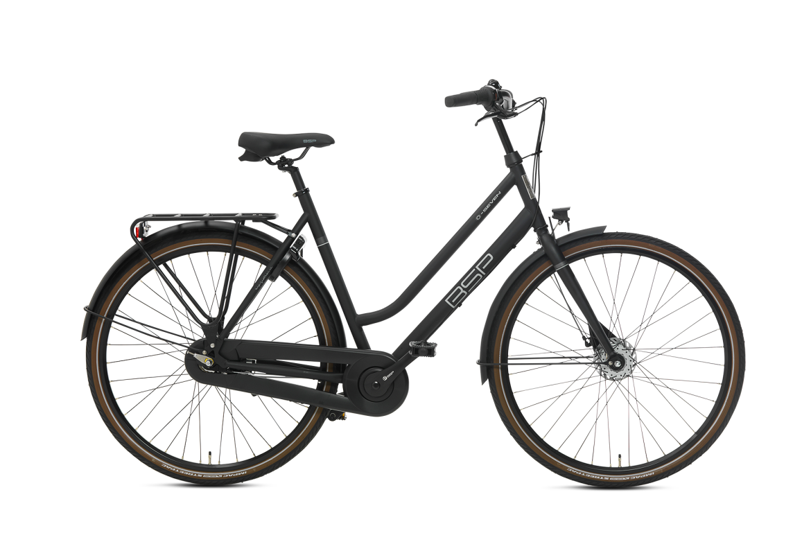 BSP O-Seven N7 Damesfiets Onyx Zwart M - Moderne Stadsfiets en Woon-Werk Fiets - AE-trading