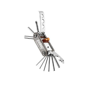 Icetoolz Multitool Mighty 19 delig Materiaal: staal, kunststof Afmetingen: 8 x 3,5 x 2,5 cm (L x B x D) •: 1.5x2x2.5x3x4x5x6x8mm inbussleutels •: kruis- en steekschroevendraaier •: T-25 stersleutel •: 8x9x10x15mm moersleutels •: 14~15G spaak- nippelspa... - AE-trading