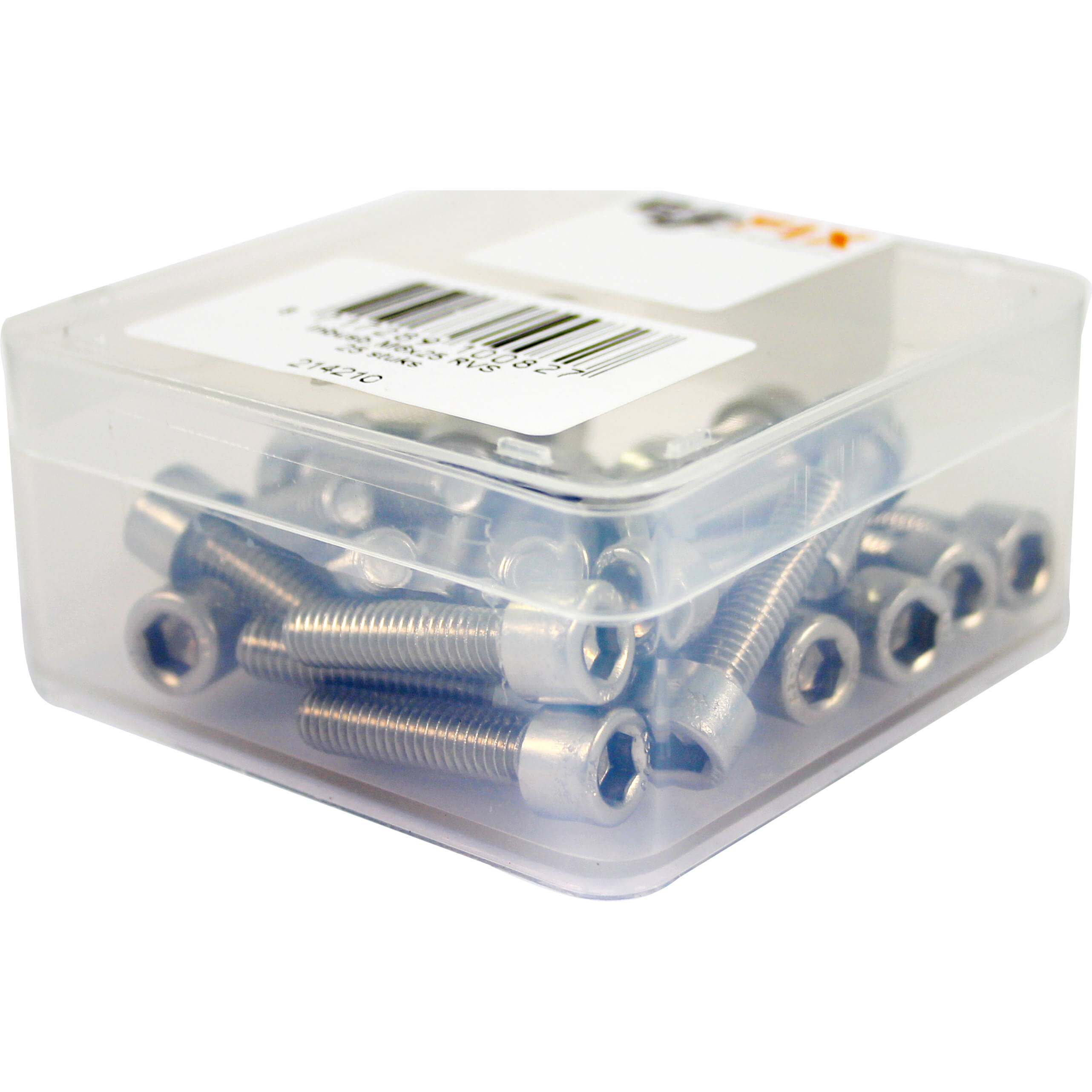 Bofix doos inbusbout M6x25 RVS (25 stuks) - AE-trading