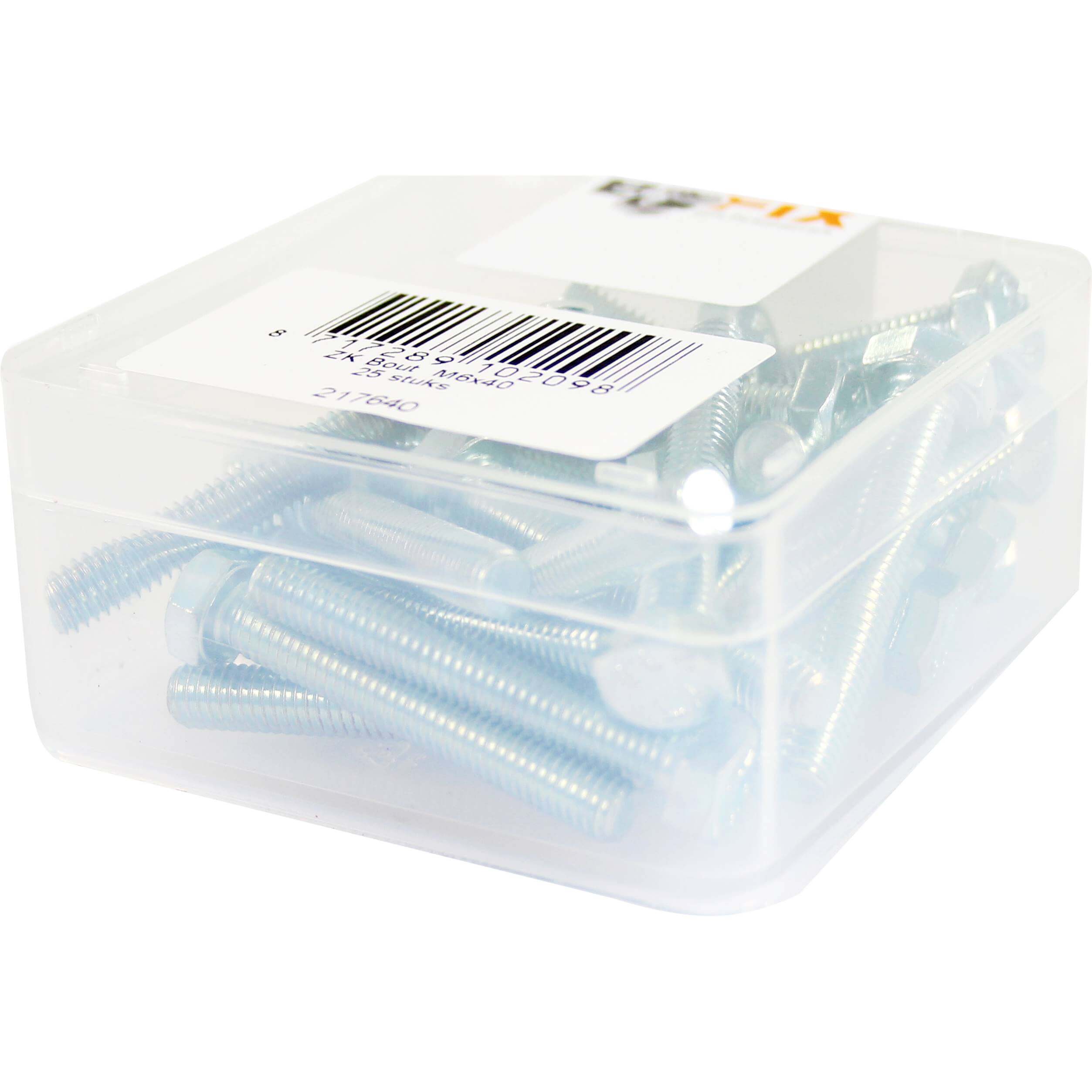 Bofix doos bout zeskante kop M6x40 (25 stuks) - AE-trading