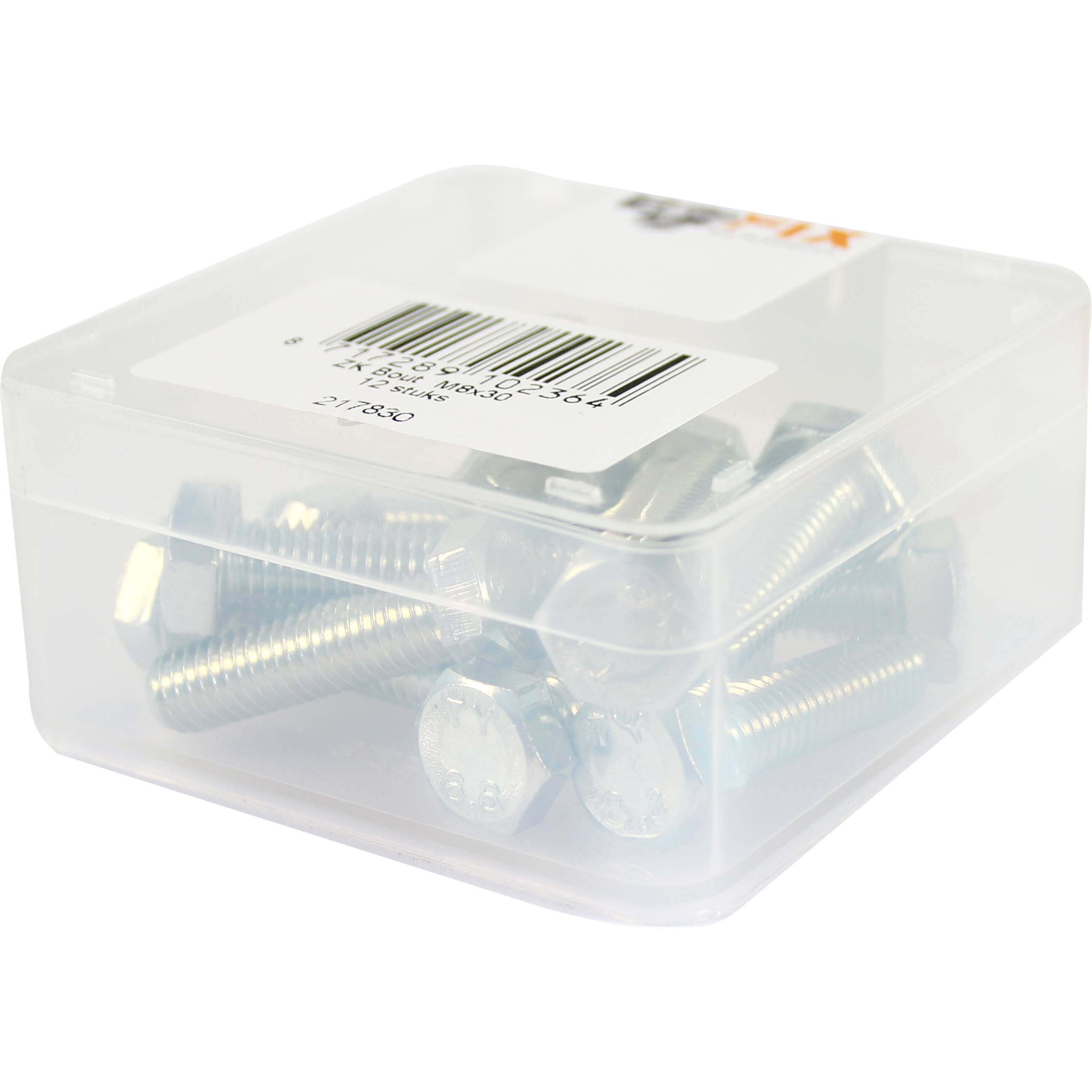 Bofix doos bout zeskante kop M8x30 (12 stuks) - AE-trading