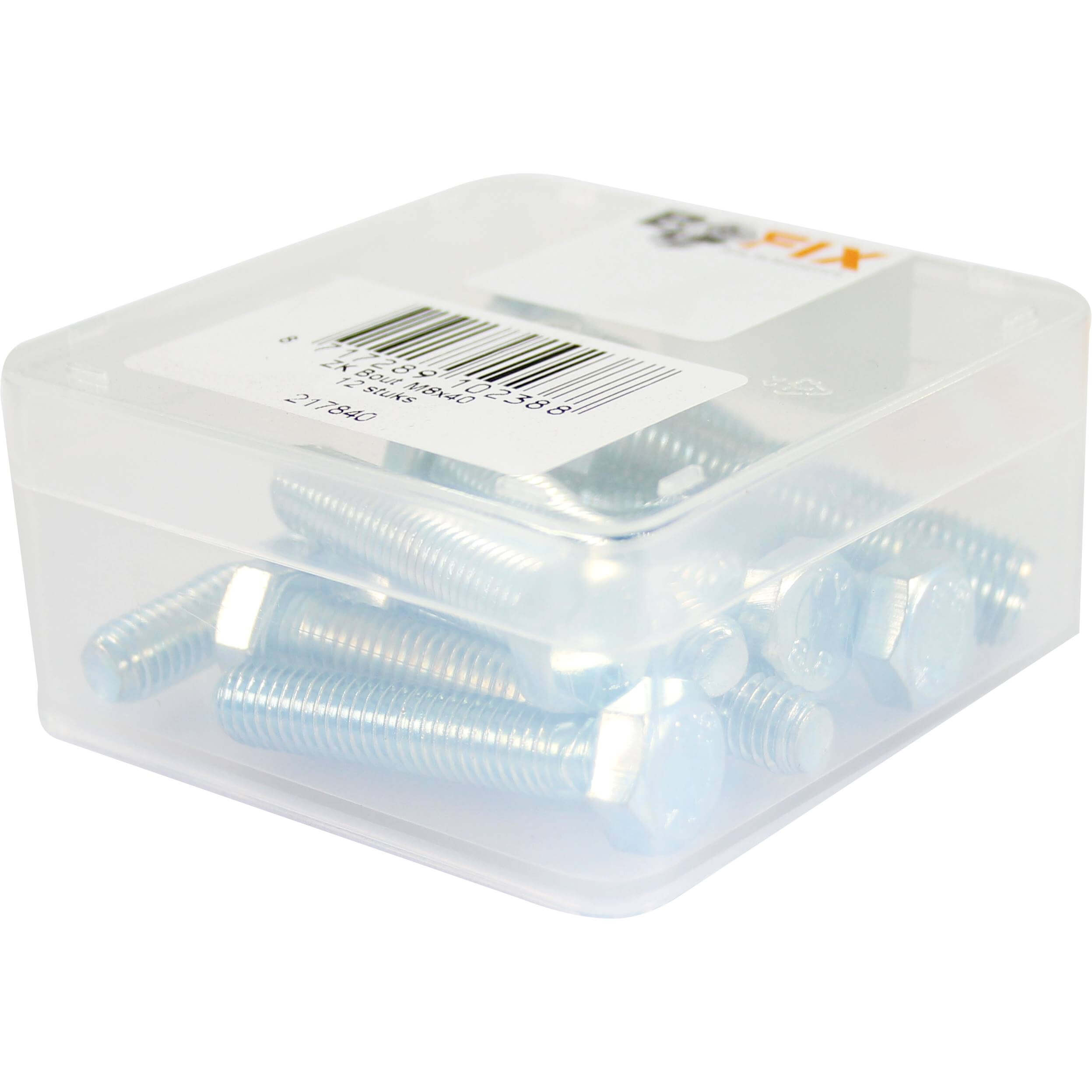 Bofix doos bout zeskante kop M8x40 (12 stuks) - AE-trading