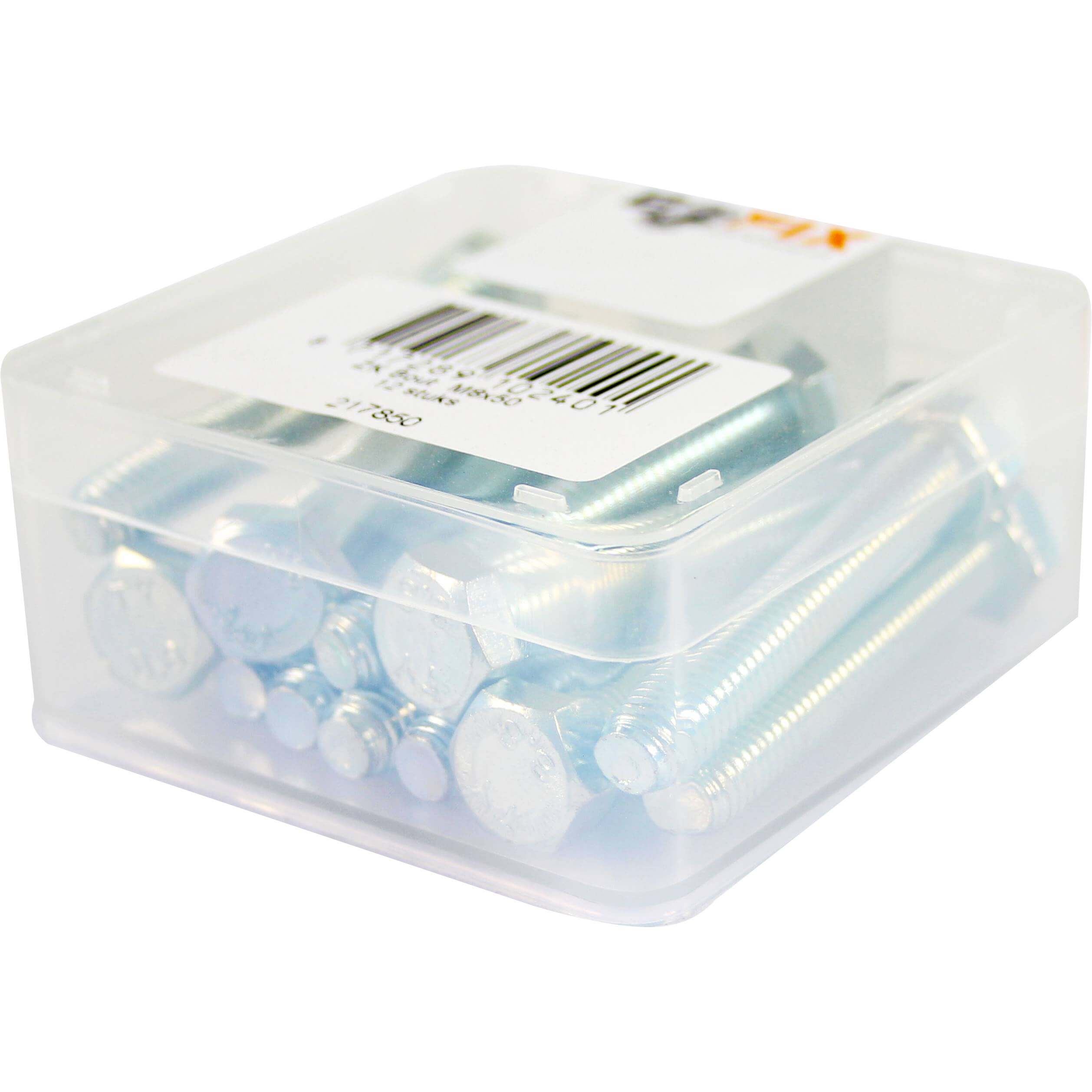 Bofix doos bout zeskante kop M8x50 (12 stuks) - AE-trading