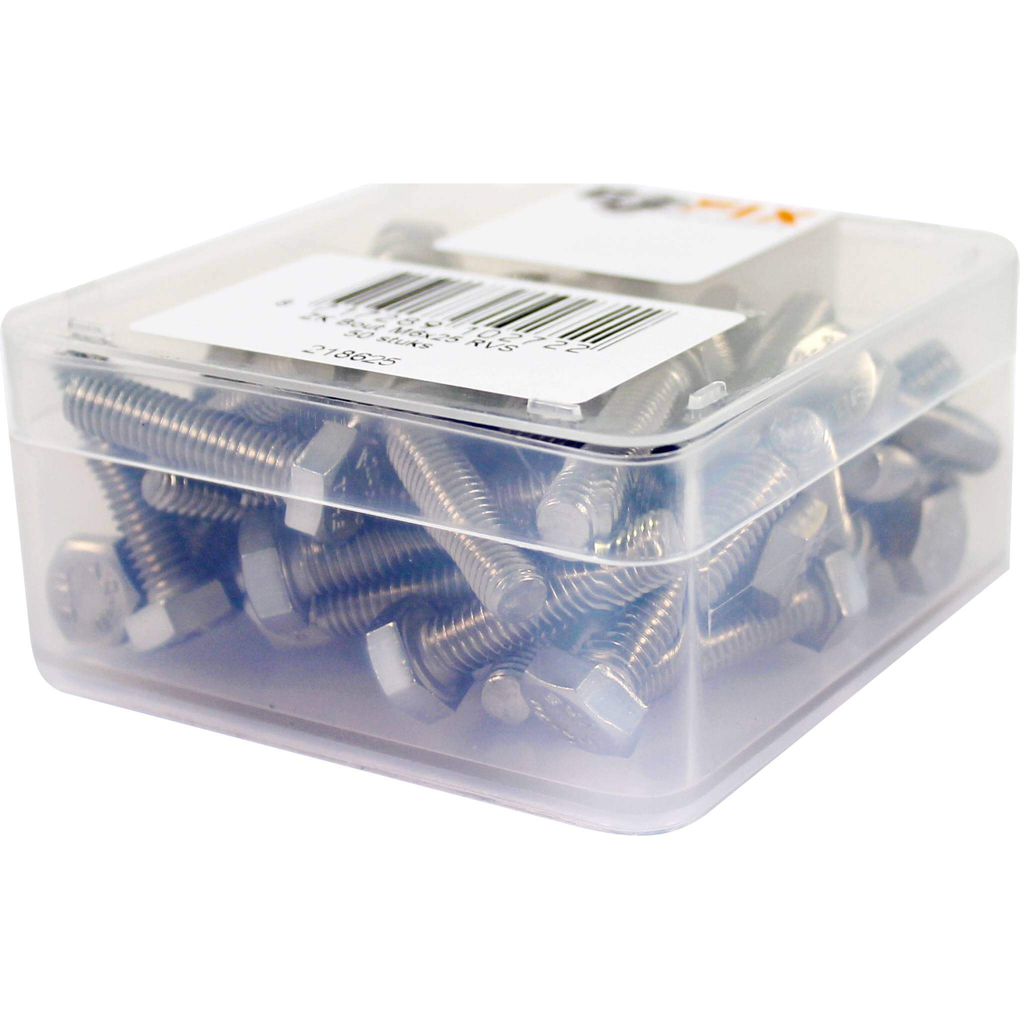 Bofix doos bout zeskante kop M6x25 RVS (50 stuks) - AE-trading