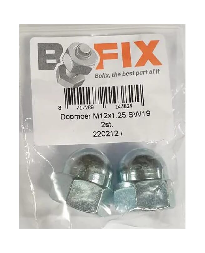 Bofix doos dopmoer M12 x 1.25 SW19 (2 stuks) - AE-trading
