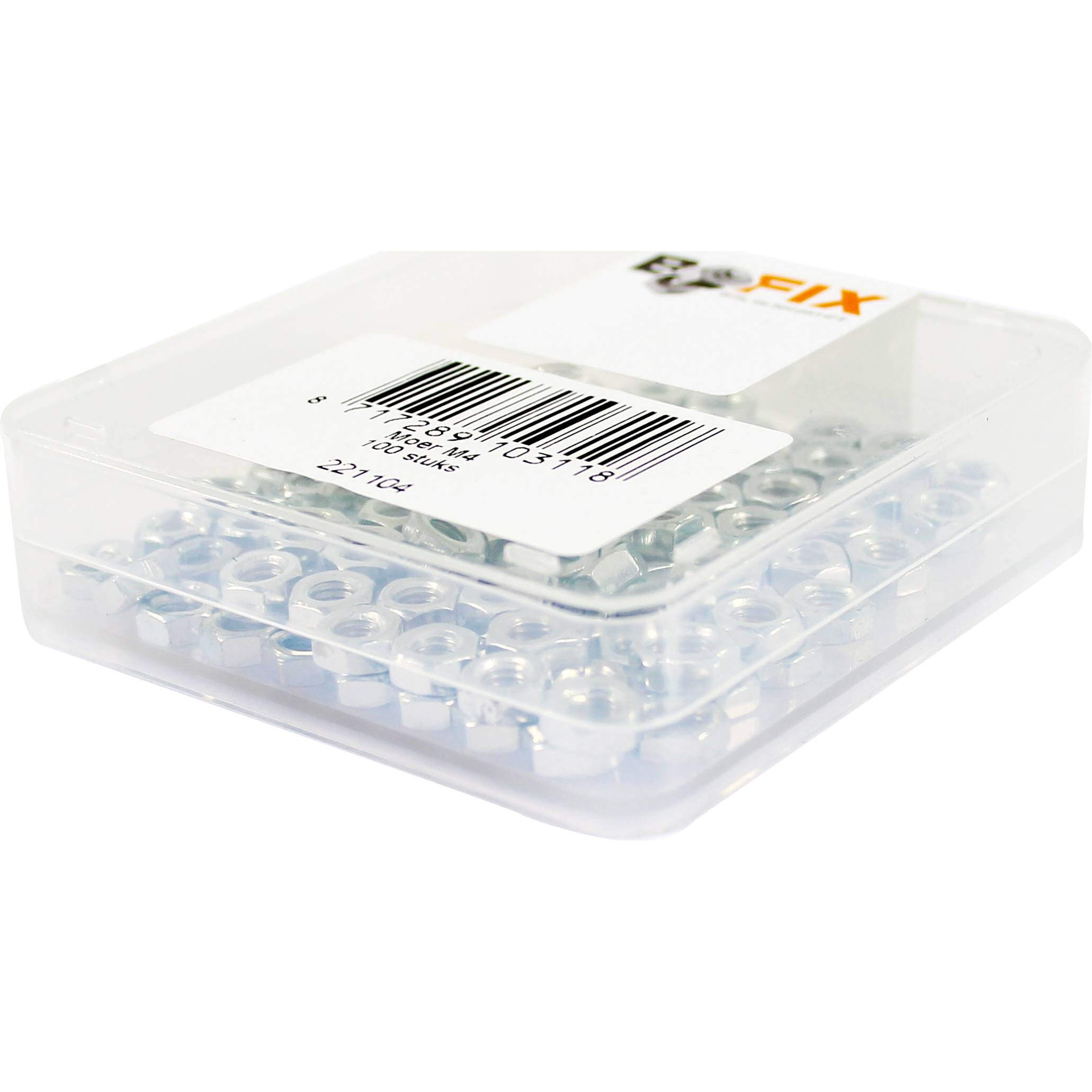 Bofix doos moer M4 (100 stuks) - AE-trading