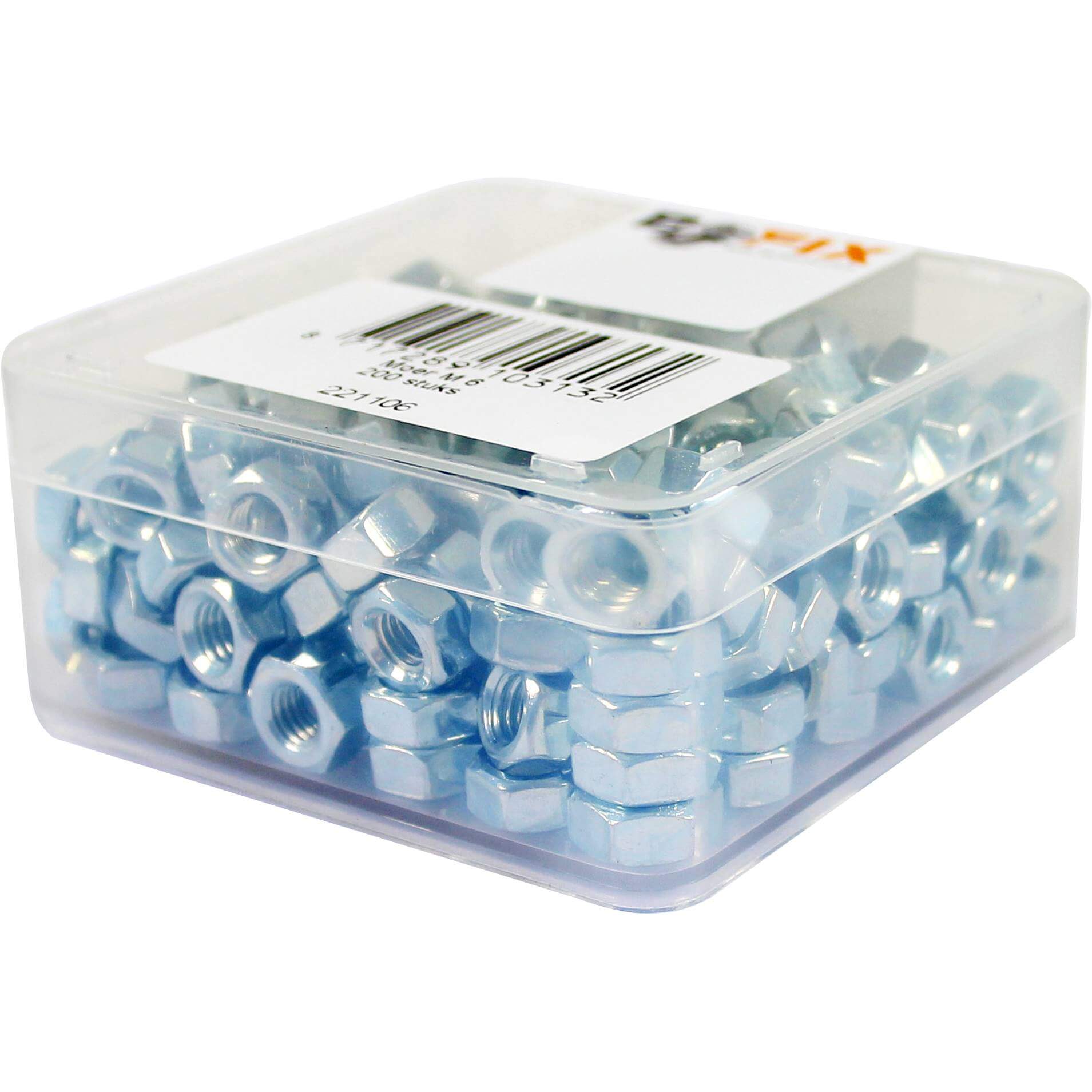 Bofix doos moer M6 (200 stuks) - AE-trading