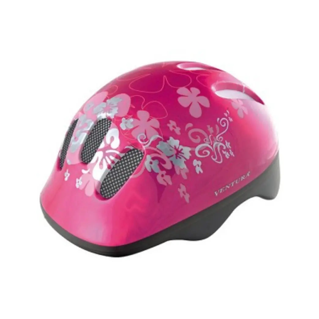 Helm kind roze Flower S (52-57cm) - AE-trading