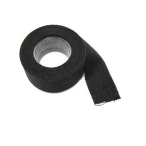 Tressorex stuurtape katoen, zwart. per rol van 2.5 meter x 20mm - AE-trading
