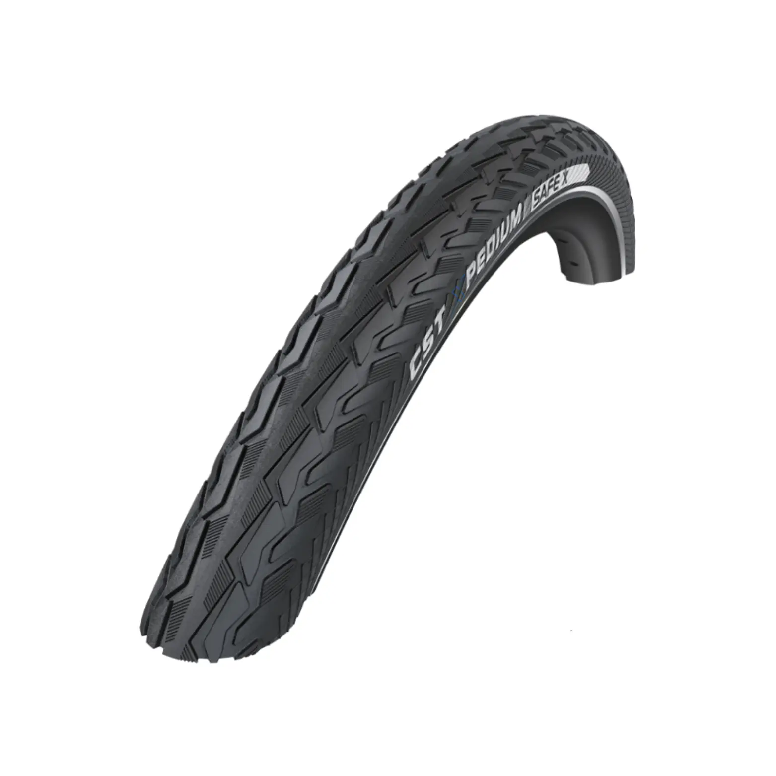 Buitenband: CST Xpedium safe(3mm anti-lek) Kleur: zwart met reflectie Maat: 28x1.75, 700x47C, ETRTO 47-622 - AE-trading