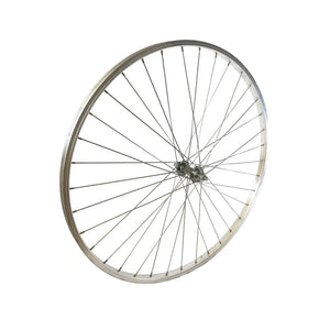 Voorwiel 28x1 5/8x1 3/8 Aluminium velg, zilver. vaste as - AE-trading