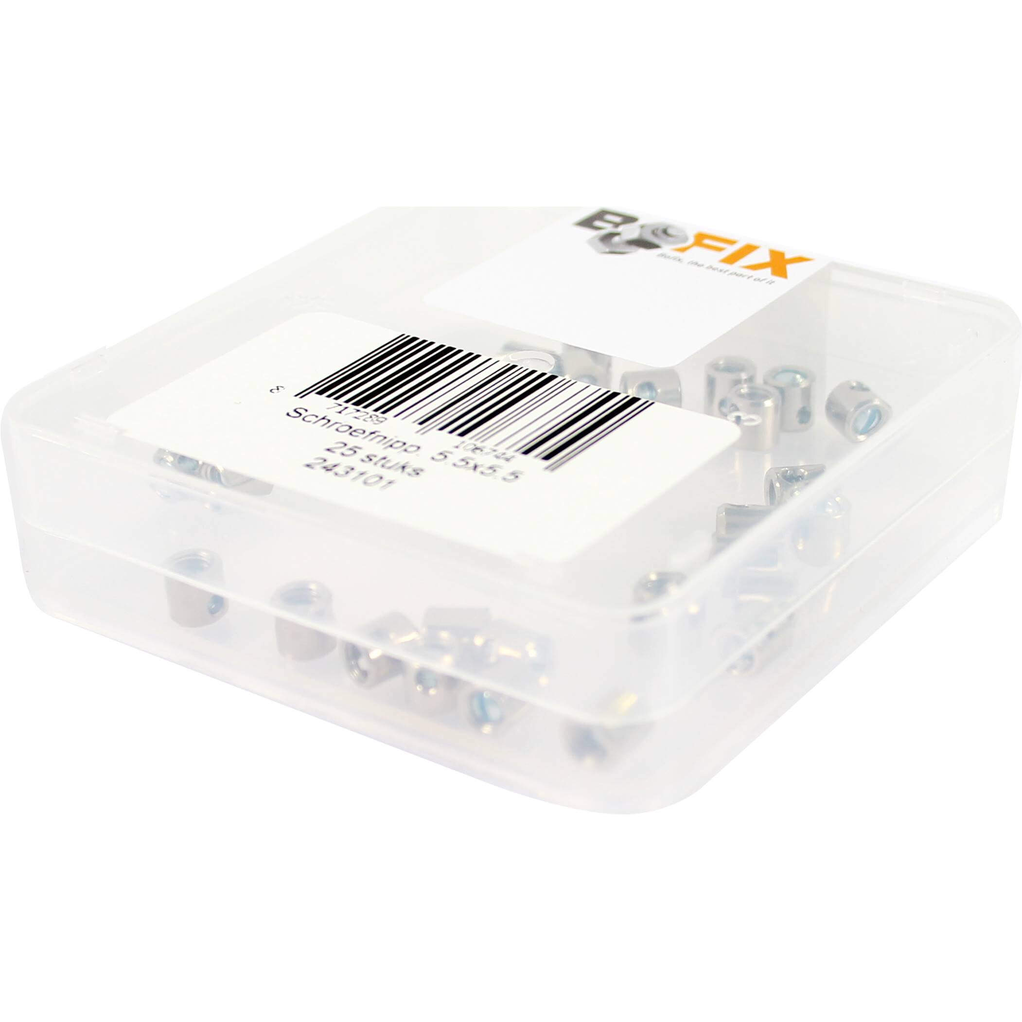 Bofix doos schroefnippel 5.5x5.5 (25 stuks) - AE-trading