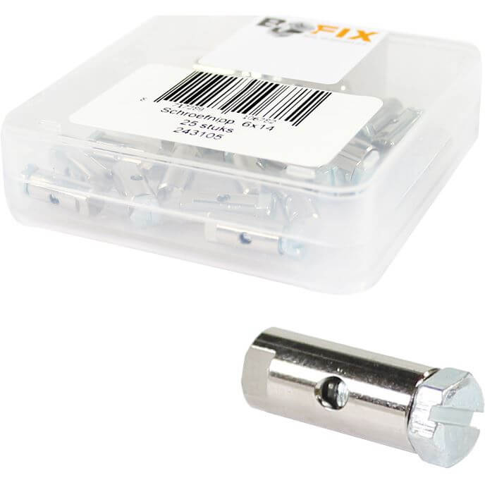 Bofix doos schroefnippel 6x14 (25 stuks) - AE-trading