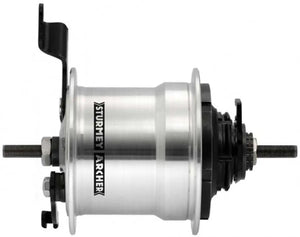 Sturmey Archer 5-speed achternaaf C50Rd5/70mm36H zilver 36 gaats. werkplaats. incl Fulcrum lever, clip en klemnippel en tandwiel/borgclip. - AE-trading