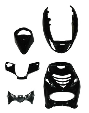 Kappenset 5-delig Glans Zwart | Piaggio Zip / Zip SP - AE-trading