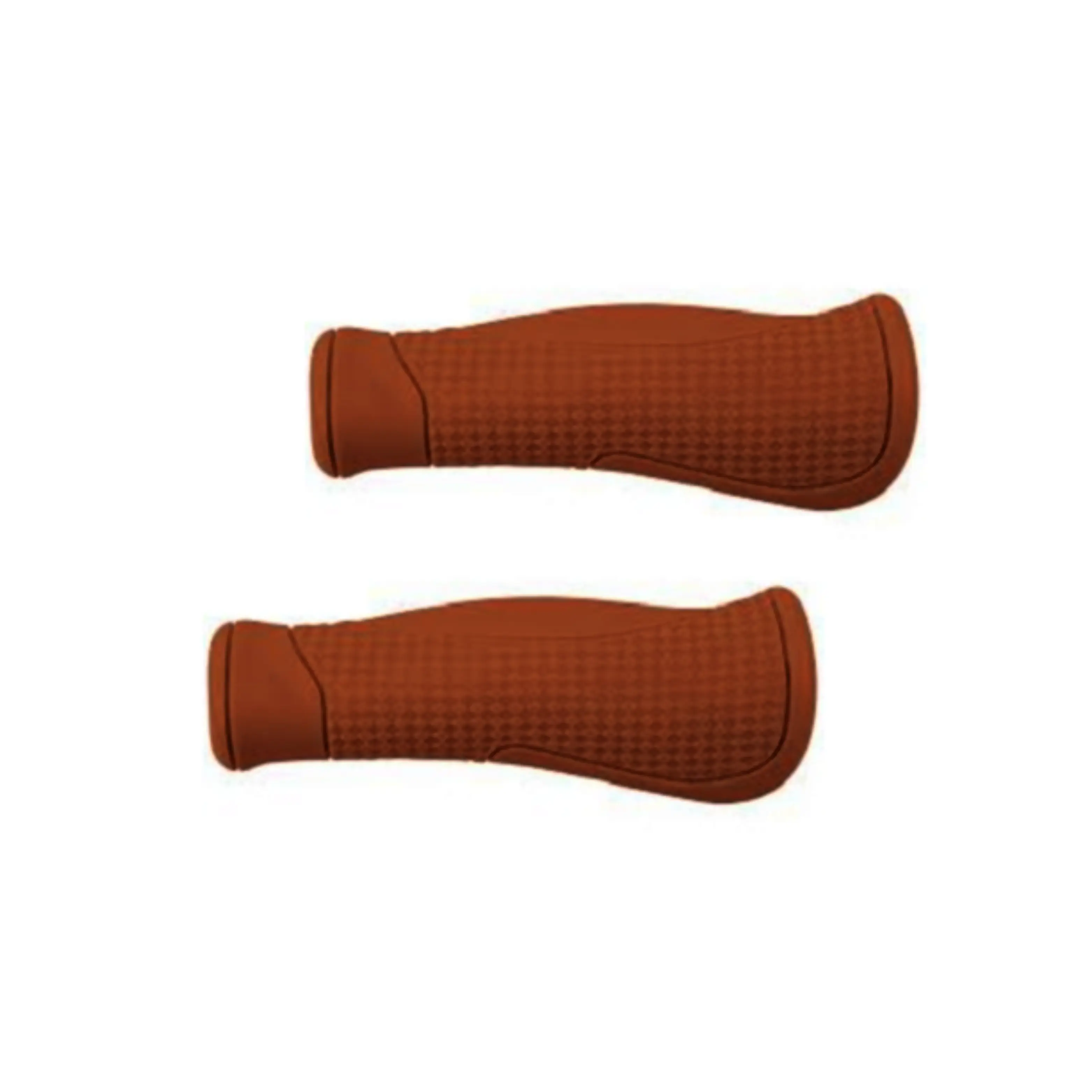 Handvatten bruin, anatomisch.Lengte:130/130mm. per stel - AE-trading