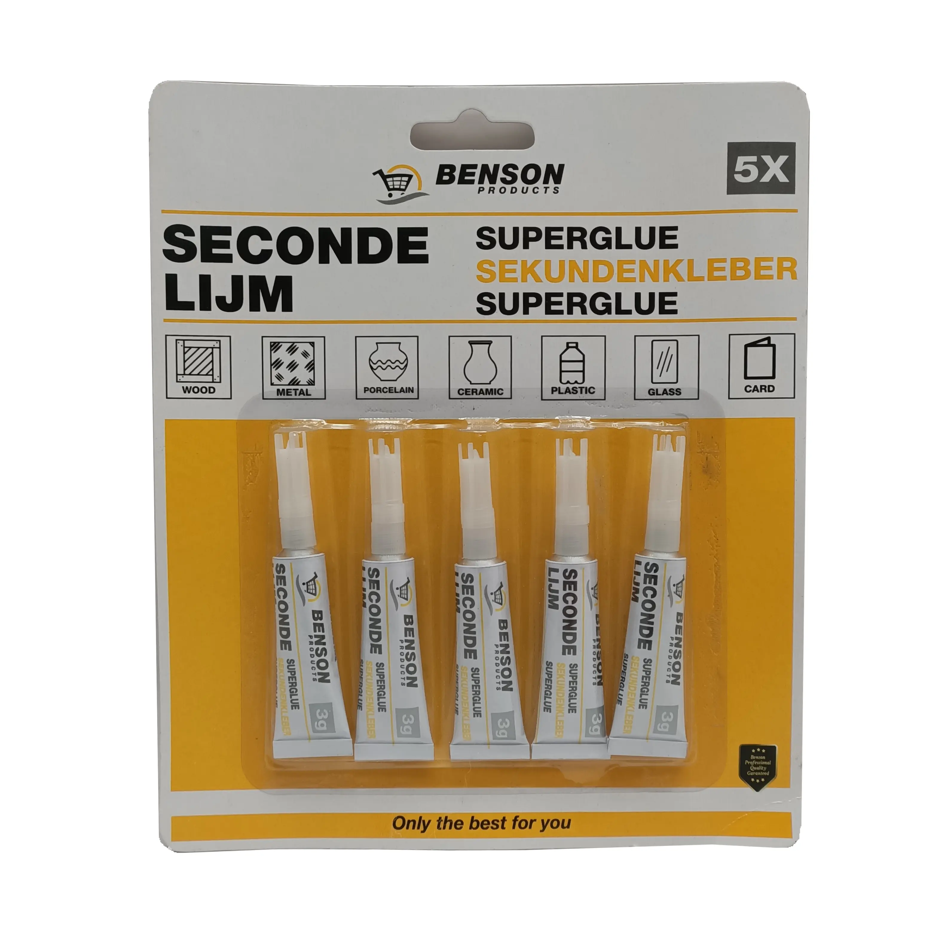 Secondenlijm 5 tubes - AE-trading