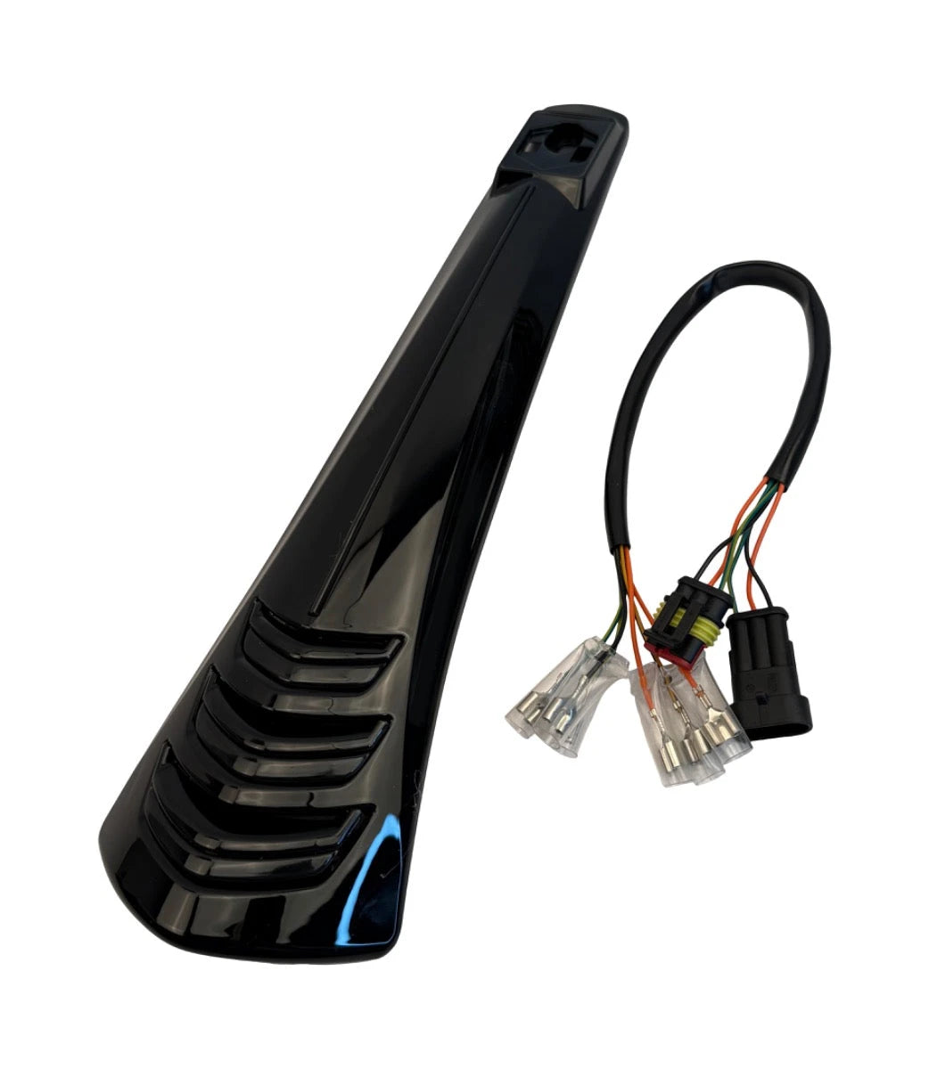 Voorcover Midden Glans Zwart Met LED Wit | Vespa Sprint - AE-trading