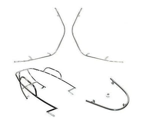 Beugelset Chroom Lux/ Vx50 / Napoli Spatbord / Achtervalbeugel / Voorvalbeugel - AE-trading