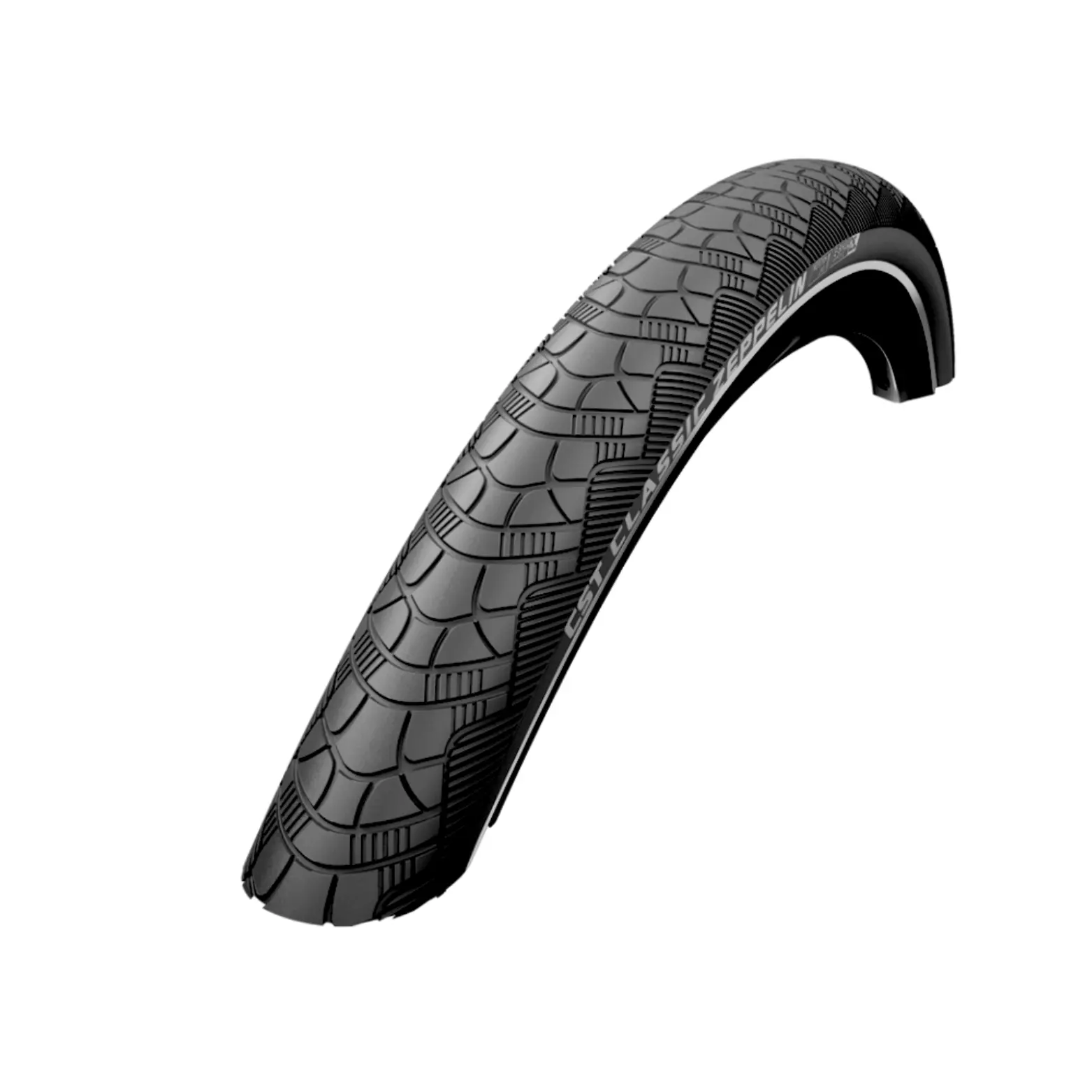 Buitenband: CST Zeppelin (1mm anti-lek) Kleur: Zwart met reflectie Maat: 28x2.00, ETRTO 50-622 - AE-trading