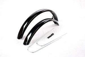 Spatborden 24x1,75 staal, zwart. Voor en achter. inclusief stangen - AE-trading