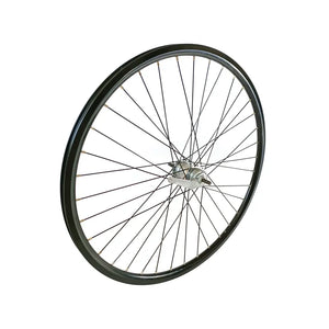 Achterwiel 28x1 5/x1 3/8 Nexus 3 remnaaf Rodi aluminium velg, zwart. Zwarte spaak 13 (Cargo/Style) zonder toebehoren. Toebehoren zie art 3721 - AE-trading