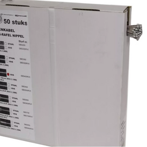 Slurf binnenkabel RVS, derailleur, 50 stuks in doos, 2m25 incl anti rafelnippel (versnelling) oa voor Nexus - AE-trading