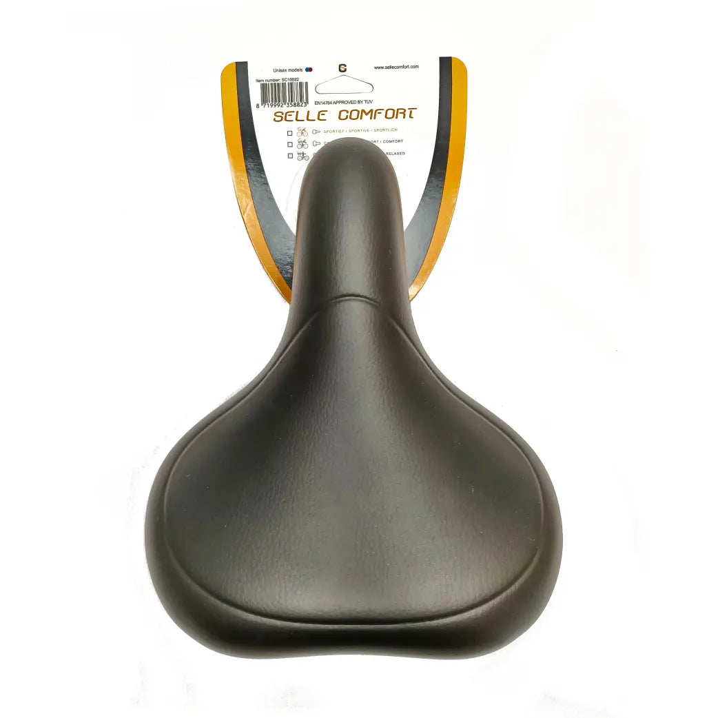 Selle Comfort zadel E-bike met handgreep zwart soft, zonder strop (hangverpakking) - AE-trading