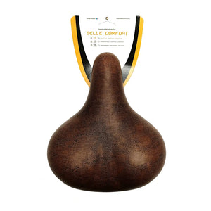Selle Comfort Zadel, Retro medium bruin. Vacuum gesealed met hangveren, zonder strop (hangverpakking) - AE-trading