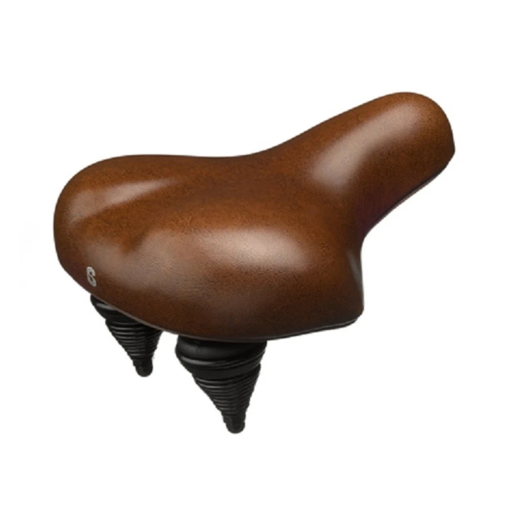 Selle Comfort Zadel, Retro medium bruin. Vacuum gesealed met hangveren, zonder strop (hangverpakking) - AE-trading