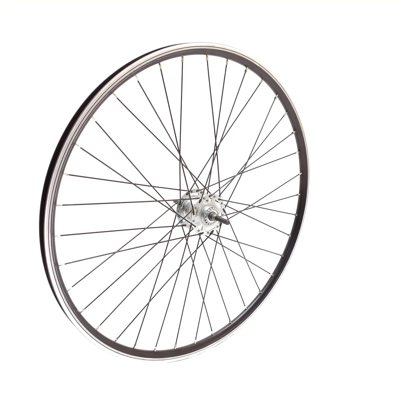 Achterwiel 28x1 5/x1 3/8 Nexus 3 (voor Rollerbrakes) - zwarte aluminium hoge velg zonder toebehoren (toebehoren optioneel zie art.nr: 2364/3009) - AE-trading