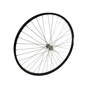 Voorwiel 28x1 5/8x1 3/8 Aluminium velg zwart, vaste as - AE-trading