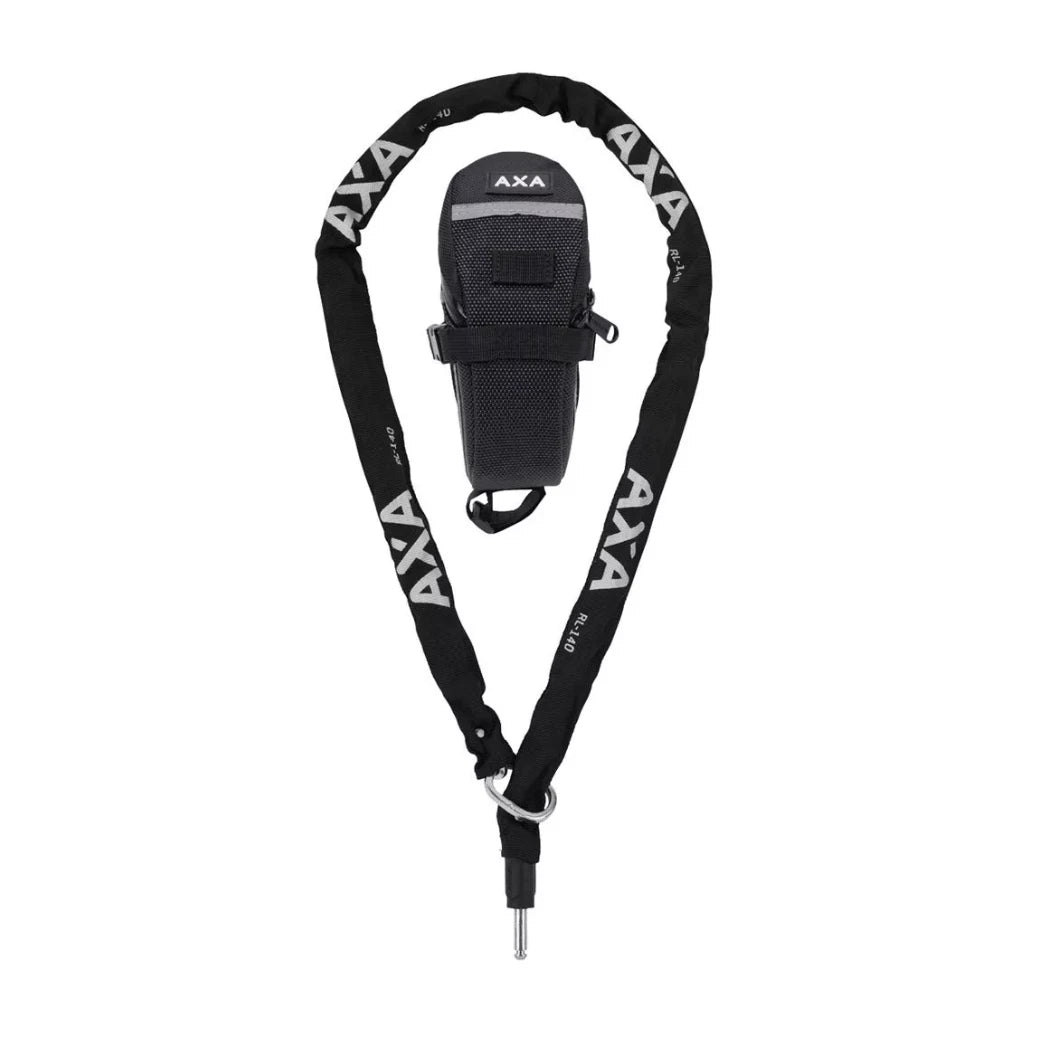 Axa RLC 140 insteekketting voor AXA Defender, Solid Plus en Victory ringslot. incl opbergtas. lengte 140 cm schakels 5.5mm. Diameter plug-in pin 10mm (hangverpakking) - AE-trading