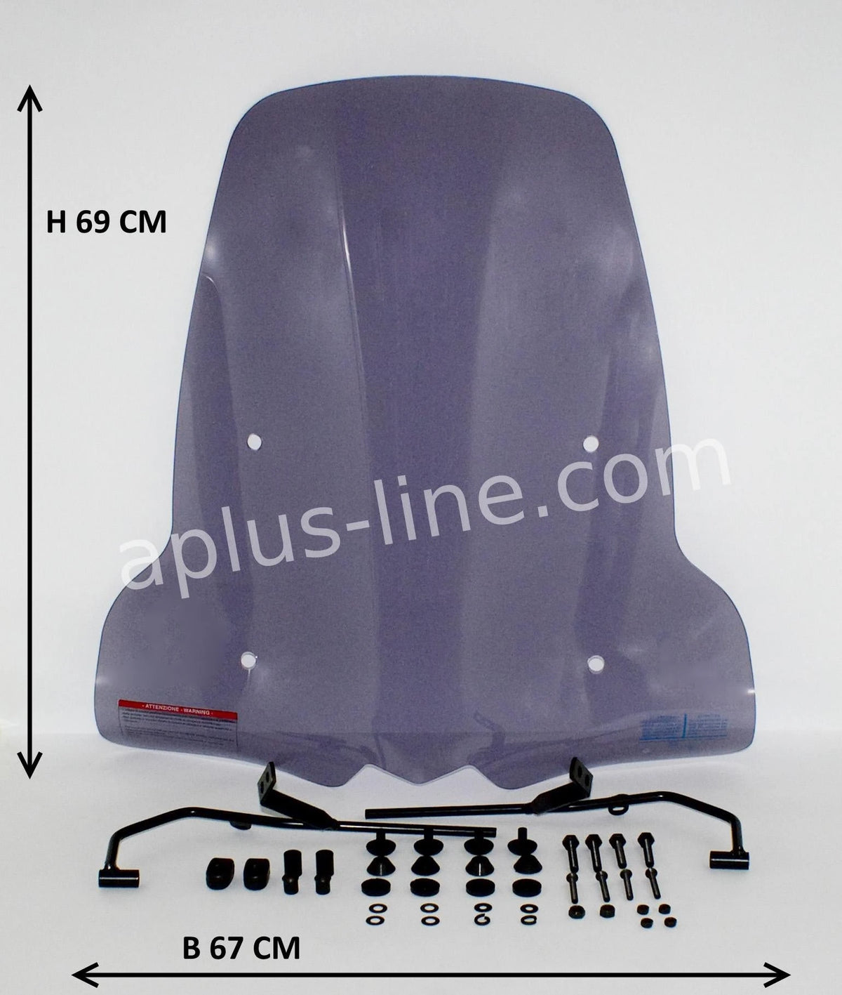 (Alleen Windscherm) Aplus Passend Op Kymco Agility 16 Inch Smoke (Geen Beugels) - AE-trading