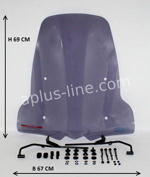 Windscherm Aplus Passend Op Kymco Agility 16 Inch Smoke - AE-trading