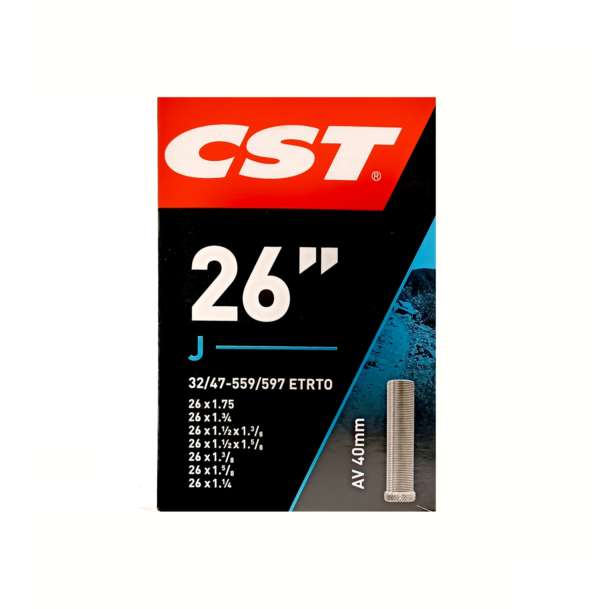 CST Binnenband 26x1.75 - 26x1 3/8 ETRTO 32/47-559/597, Ventiel:Schrader/auto 40mm - AE-trading